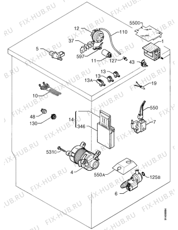 Взрыв-схема стиральной машины Atlas W2040 - Схема узла Electrical equipment 268